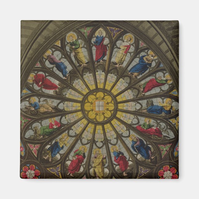 The North Window, plate D from 'Westminster Abbey' Magnet (Front)