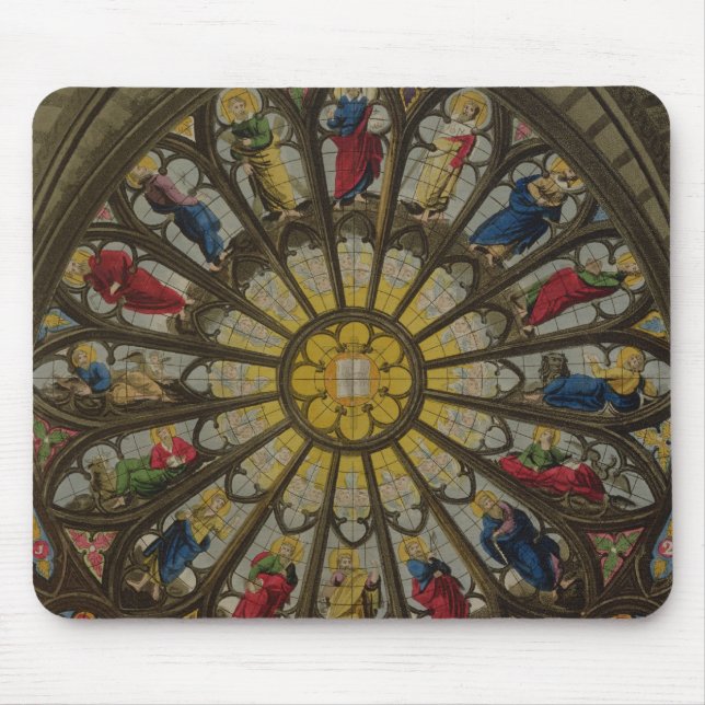 The North Window, plate D from 'Westminster Abbey' Mouse Mat (Front)
