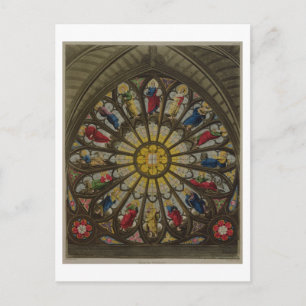 The North Window, plate D from 'Westminster Abbey' Postcard