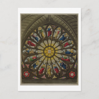 The North Window, plate D from 'Westminster Abbey' Postcard