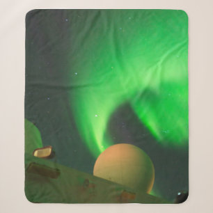 The Northern Lights - Aurora Borealis At Sea Sherpa Blanket