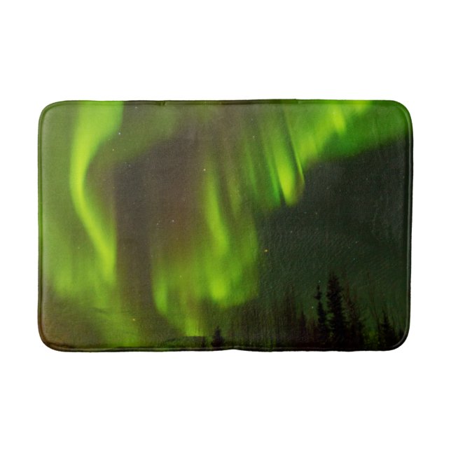 The Northern Lights | Fairbanks, Alaska Bath Mat (Front)