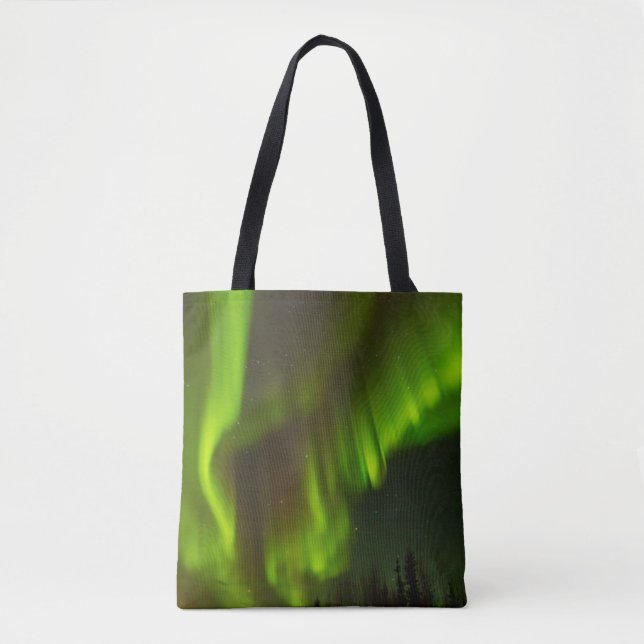 The Northern Lights | Fairbanks, Alaska Tote Bag (Front)