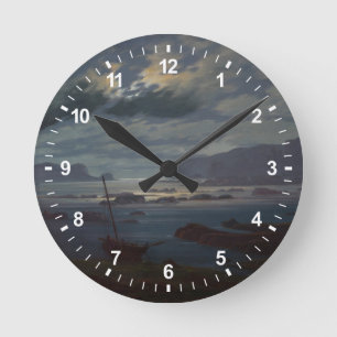The Northern Sea in Moonlight, 1823-24 Round Clock