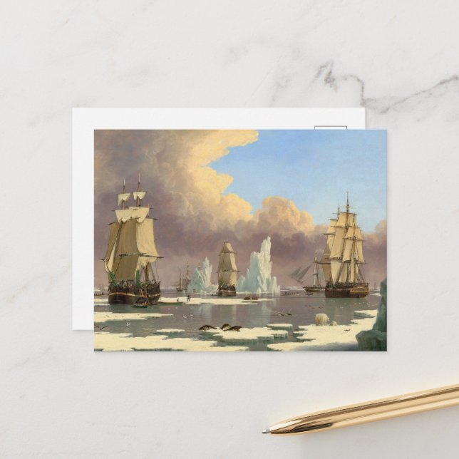 The Northern Whale Fishery, The Swan and Isabella Holiday Postcard (Front/Back In Situ)