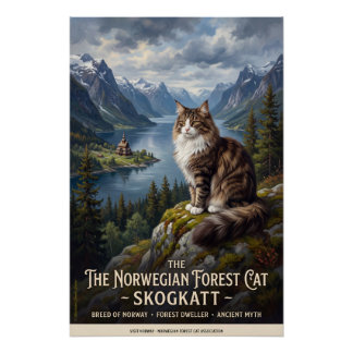 The Norwegian Forest Cat Poster