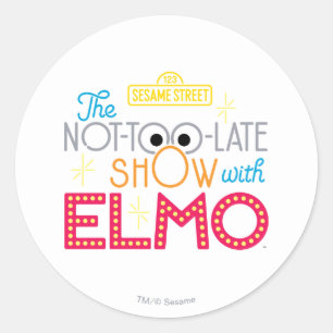 The Not-Too-Late Show with Elmo Classic Round Sticker