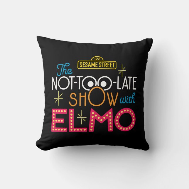 The Not-Too-Late Show with Elmo Cushion (Front)
