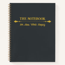 The Notebook | Minimalist Charcoal Gold Journal