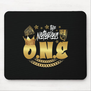 The Notorious One Old School Hip Hop Funny 1st Bir Mouse Mat