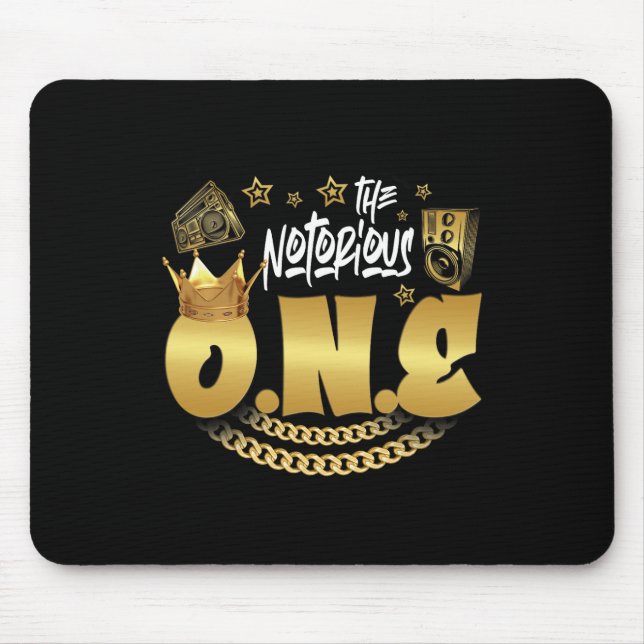 The Notorious One Old School Hip Hop Funny 1st Bir Mouse Mat (Front)