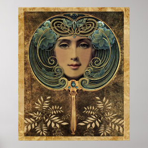 The Nouveau Looking Glass Poster
