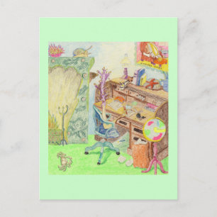 The Novelist Writes Her Memoirs Postcard