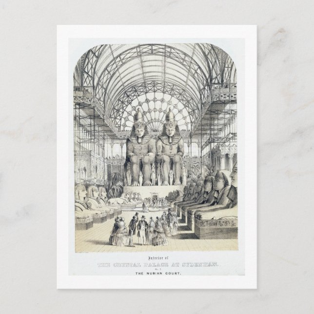 The Nubian Court at The Crystal Palace in Sydenham Postcard (Front)