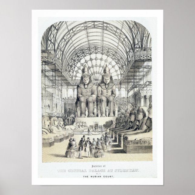 The Nubian Court at The Crystal Palace in Sydenham Poster (Front)