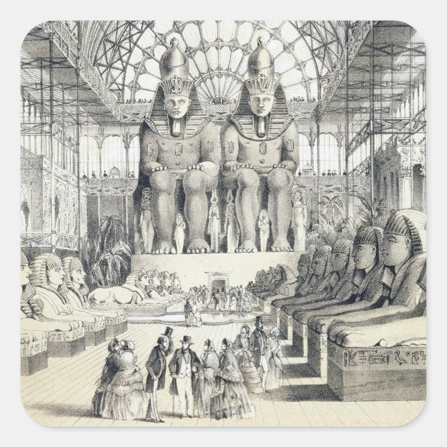 The Nubian Court at The Crystal Palace in Sydenham Square Sticker (Front)