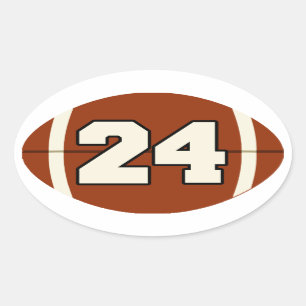 The Number 24 Football Sticker