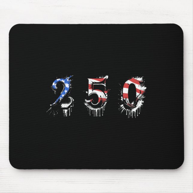 The Number 250 America  Mouse Mat (Front)