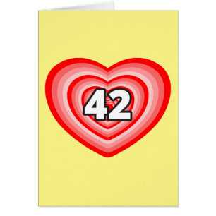 The number 42 heart