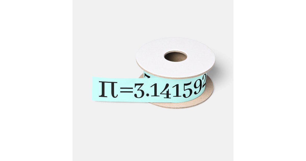 The Number Pi Math & Science Lovers' Blue Satin Ribbon | Zazzle