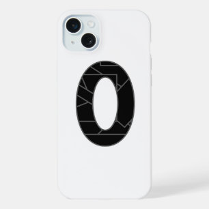 The number zero (0) in black iPhone 15 plus case