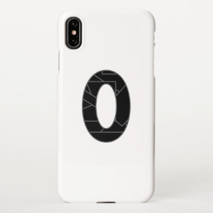 The number zero (0) in black iPhone XS max case