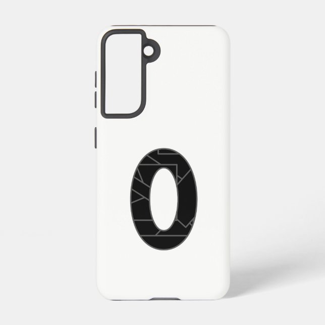 The number zero (0) in black samsung galaxy s21 case (Back)