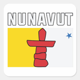 The Nunavut flag - Nunavut canada Square Sticker