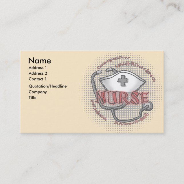 The nurse axiom  business card (Front)