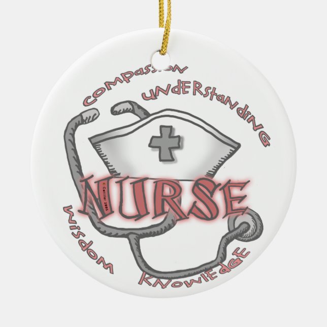 The nurse axiom  ceramic tree decoration (Front)