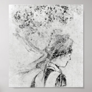 The nurse by Edgar Degas Poster