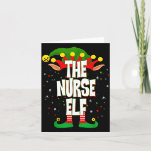 The Nurse Elf Christmas  Card