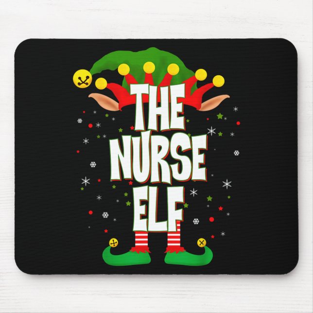 The Nurse Elf Christmas  Mouse Mat (Front)