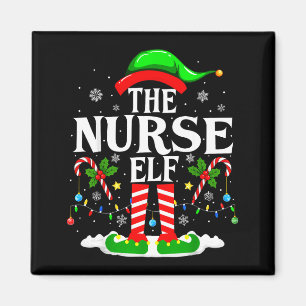 The Nurse Elf Christmas Nursing Funny Rn Christmas Magnet