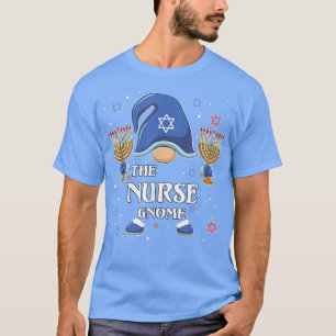 The Nurse Gnome Hanukkah Matching Family Pajama T-Shirt