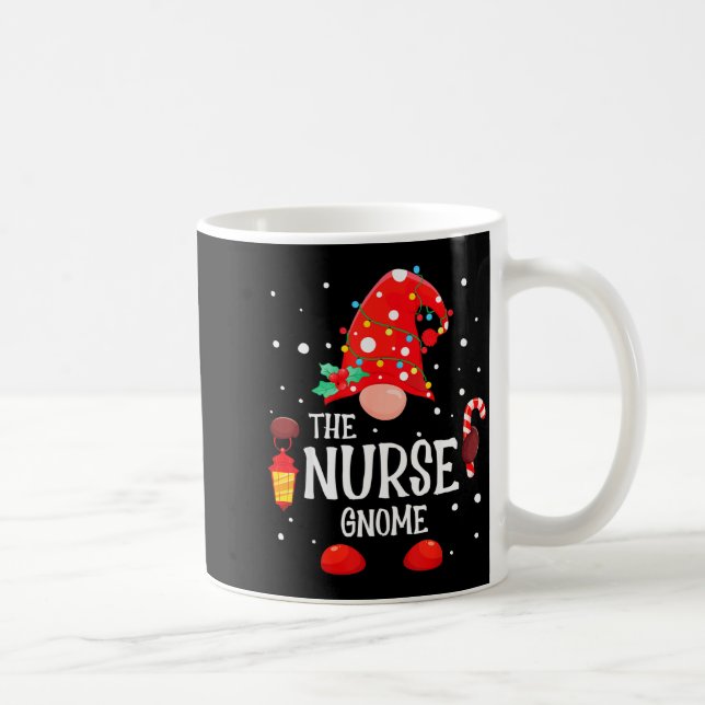 The Nurse Gnome Matching Family Christmas Gnome Pa Coffee Mug (Right)
