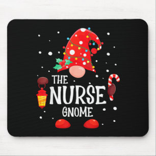The Nurse Gnome Matching Family Christmas Gnome Pa Mouse Mat