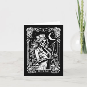 The Nurse Skeleton Tarot Card Funny Nursing Nurse 