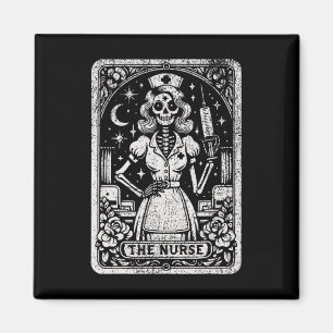 The Nurse Skeleton Tarot Card Funny Nursing Nurse Magnet