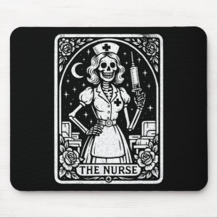 The Nurse Skeleton Tarot Card Funny Nursing Rn Lpn Mouse Mat