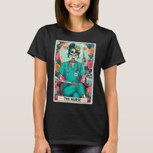 The Nurse Tarot Card Funny Skeleton Nurse Witchy M T-Shirt