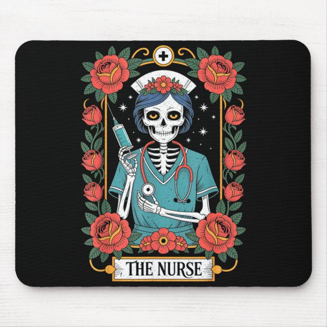 The Nurse Tarot Card  Mouse Mat (Front)