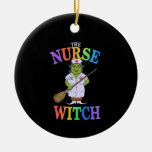 The Nurse Witch A Spooky Halloween Tale of Horror Ceramic Tree Decoration