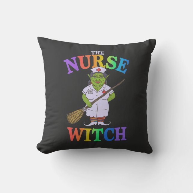 The Nurse Witch A Spooky Halloween Tale of Horror  Cushion (Front)