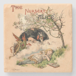 The Nursery Alice 1890 Vintage Wonderland Cover Stone Coaster