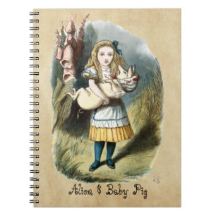 The Nursery Alice, Baby Pig  in Wonderland Notebook