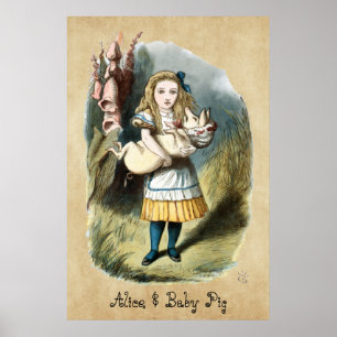 The Nursery Alice, Baby Pig  in Wonderland Poster