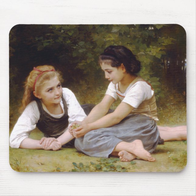 The Nut Gatherers by W.A. Bouguereau Mouse Mat (Front)