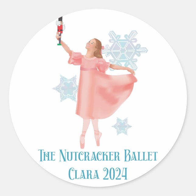 The Nutcracker 2024 - Clara Classic Round Sticker (Front)