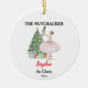 The Nutcracker Ballerina Custom Name & Role Ceramic Tree Decoration